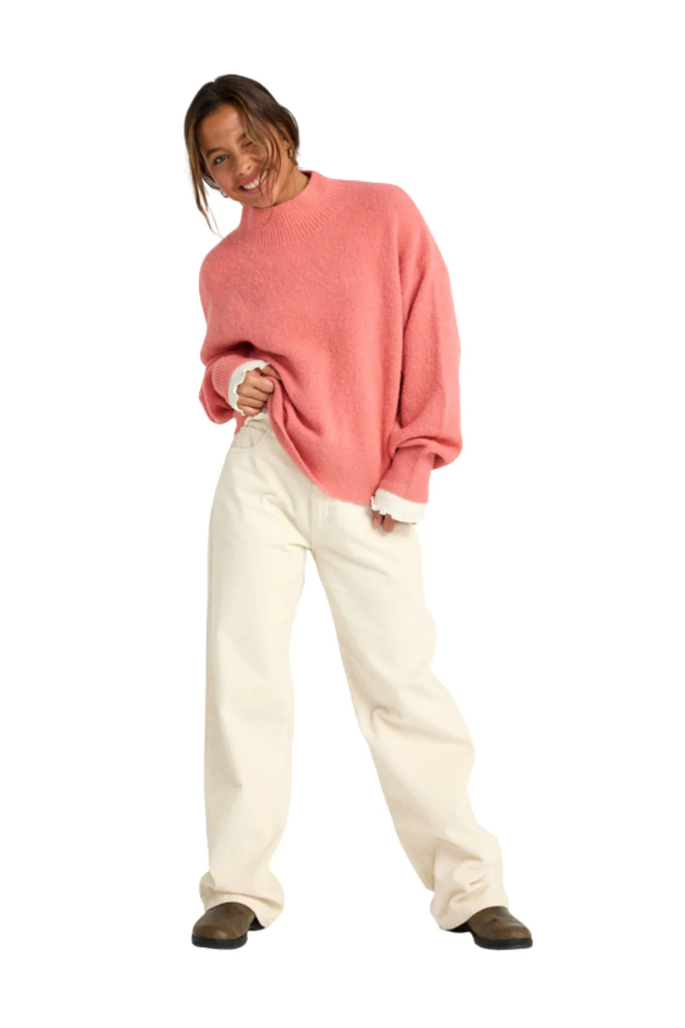 Billabong Love Feeling Sweater Coral - Image 5