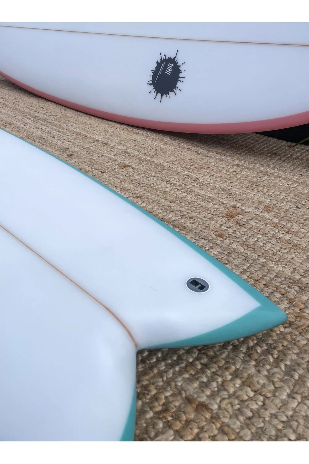Tiki Custom Surfboard - 5'10 Parrot Twin - Pink - Image 4