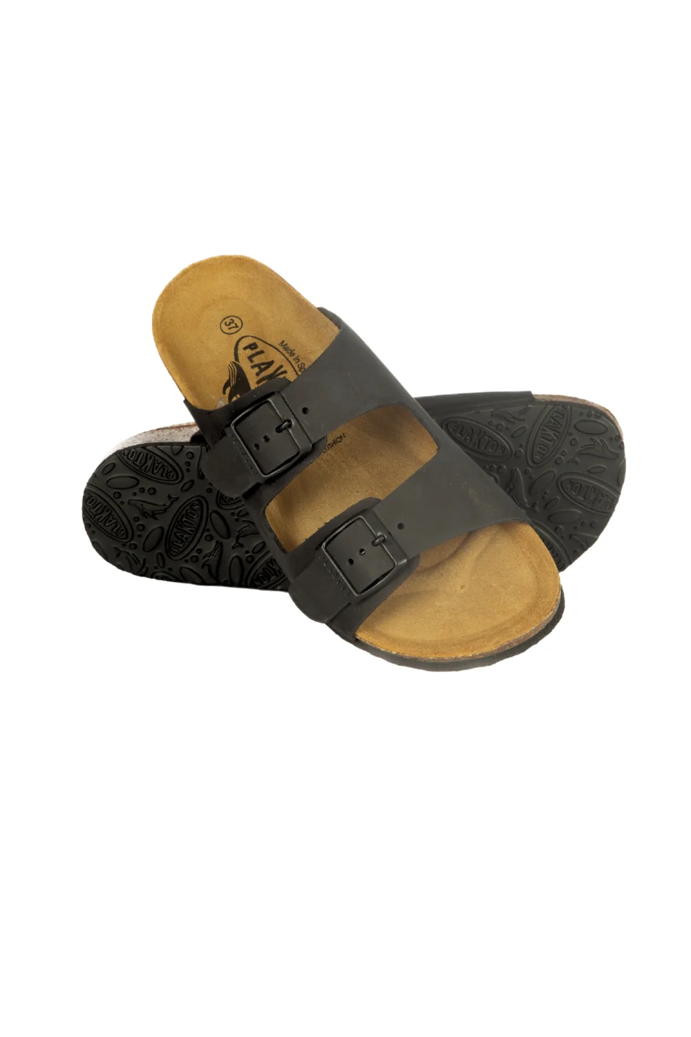 Plakton Nobuck Sandal Black - Image 3
