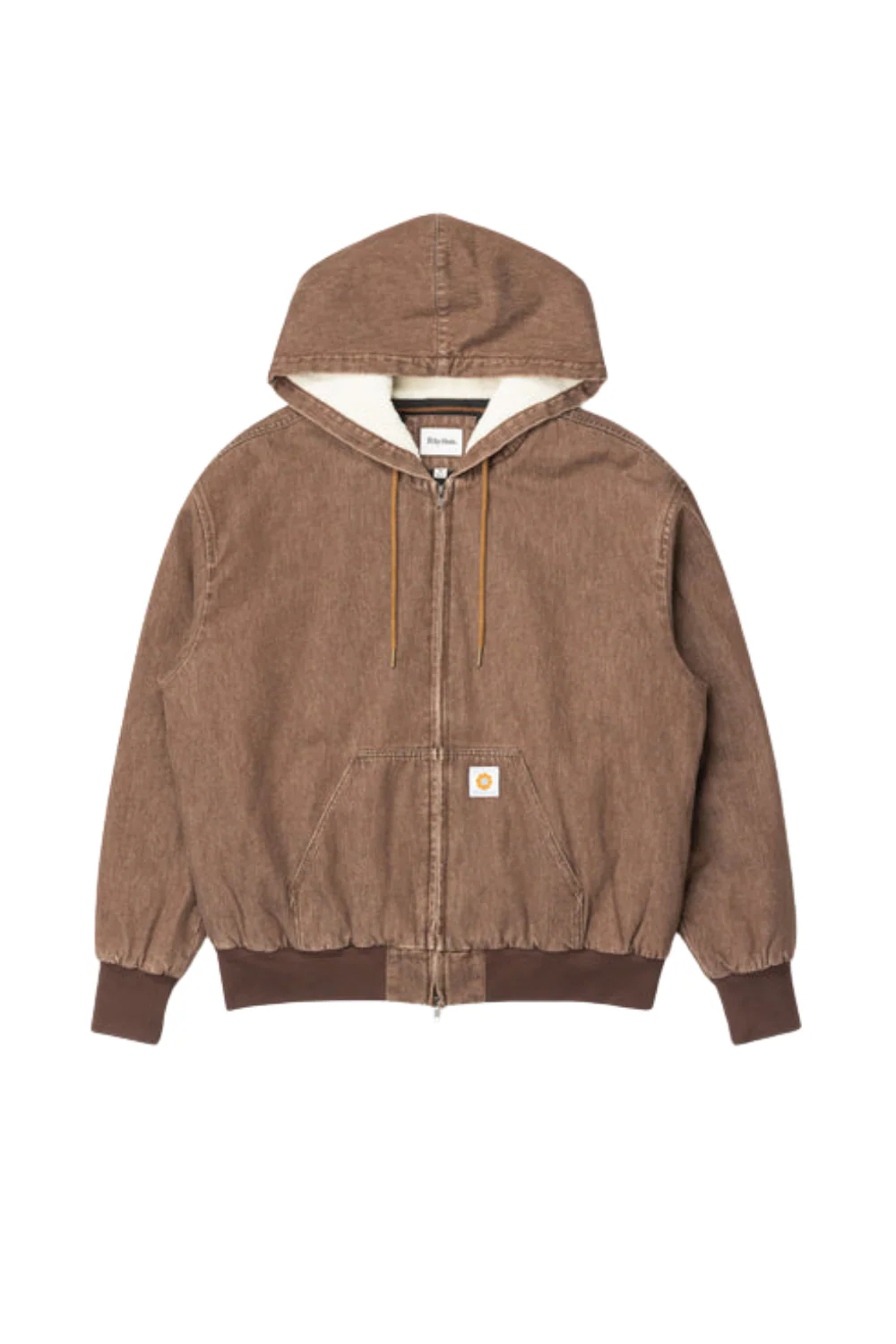 Rhythm Insulated Denim Work Jacket Washed Brown - Image 5