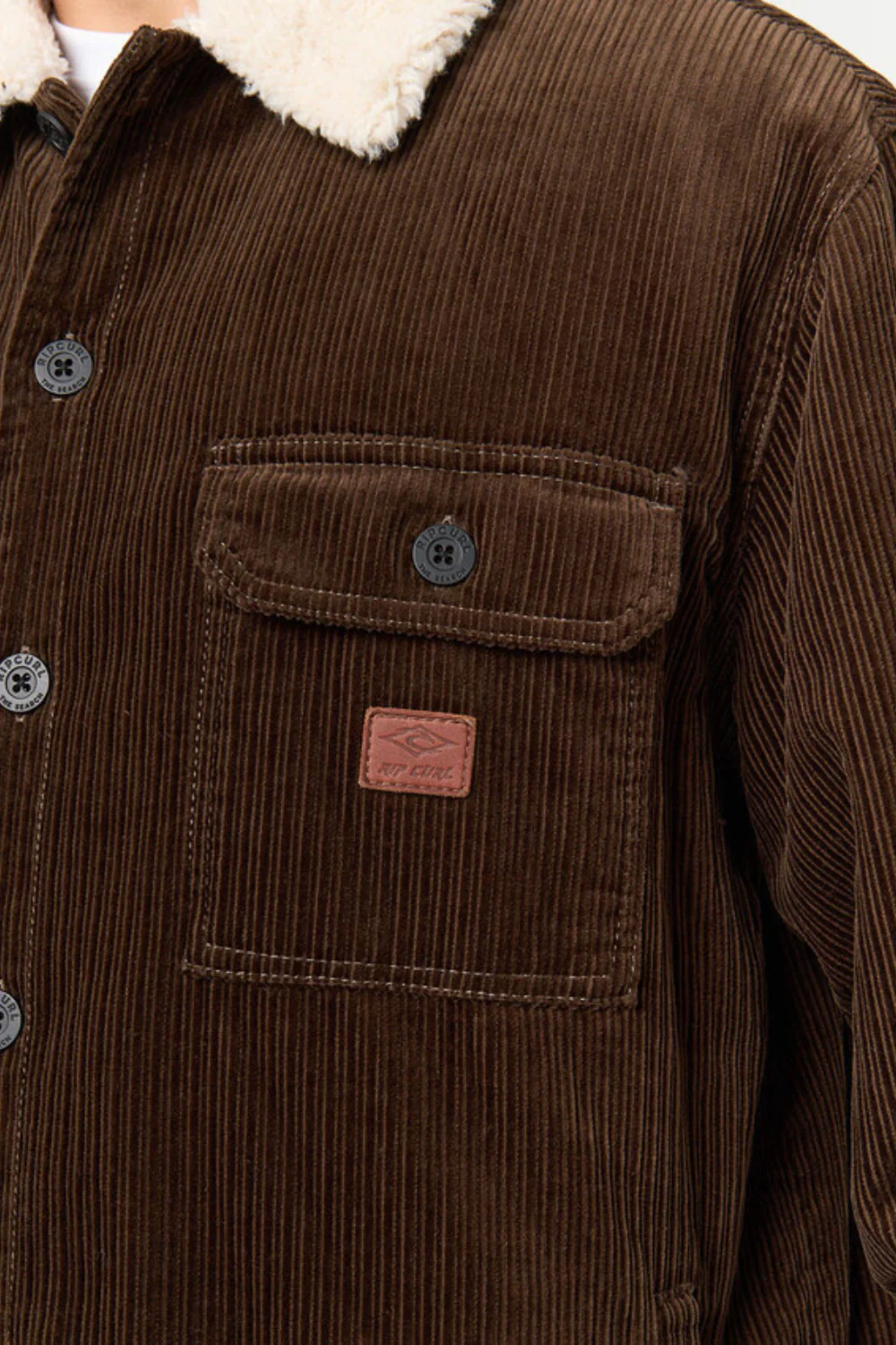 Rip Curl Bells Sherpa Jacket Coffee - Image 4