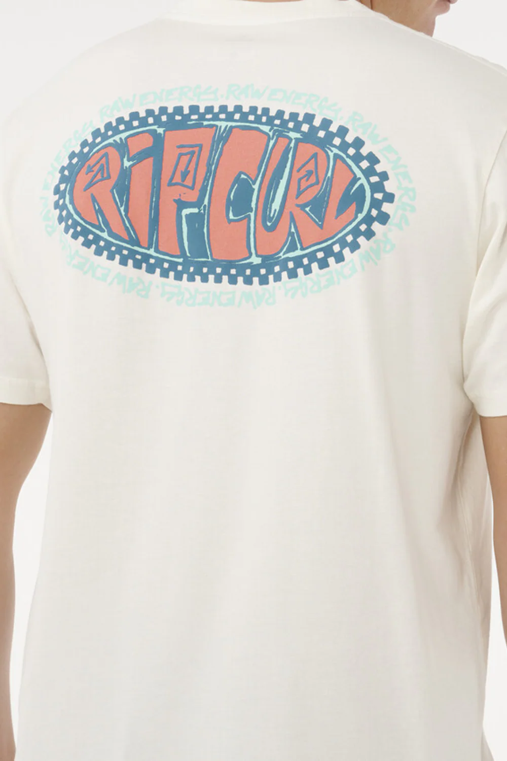 Rip Curl Raw Energy De Oval T-Shirt Bone - Image 4