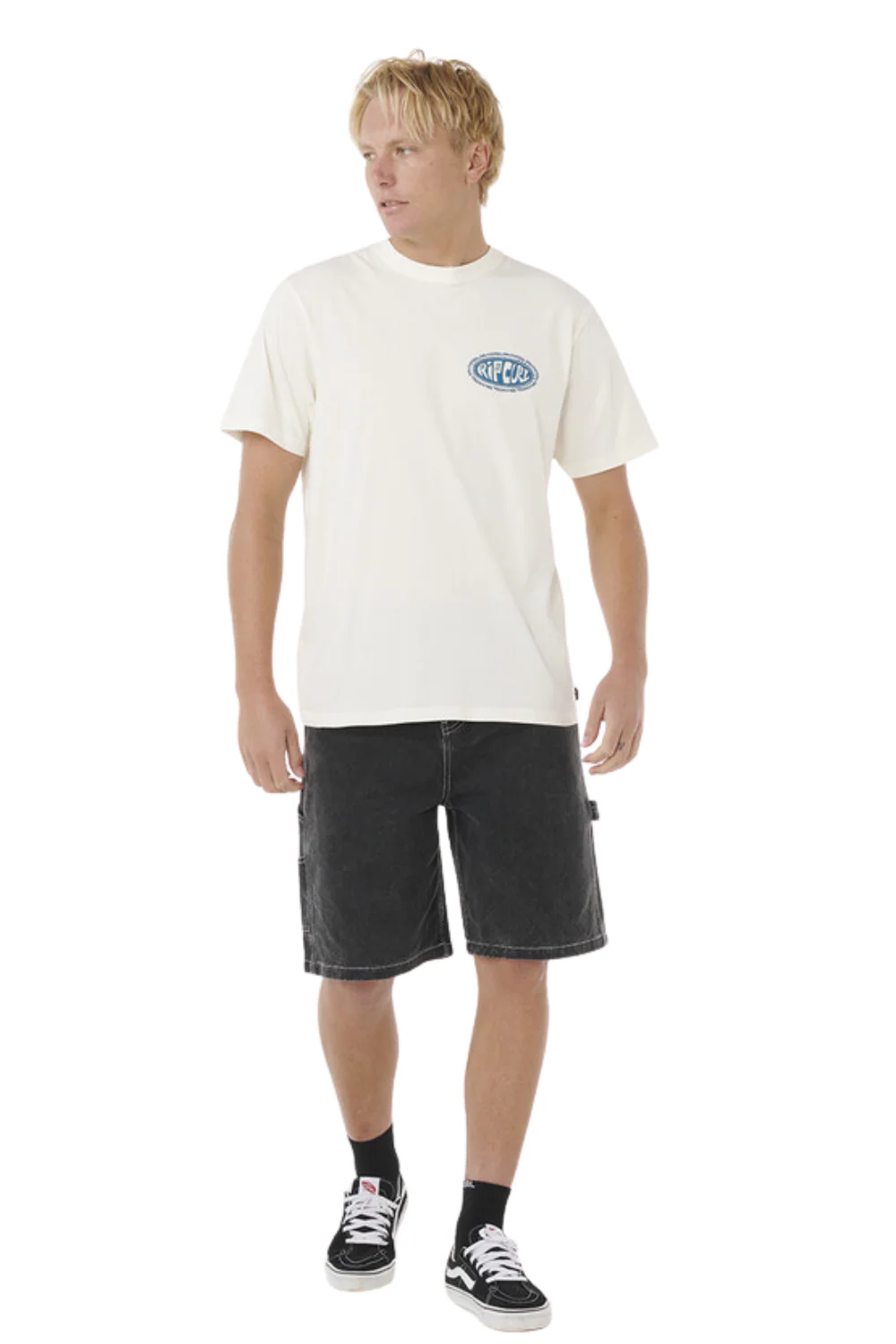 Rip Curl Raw Energy De Oval T-Shirt Bone - Image 5