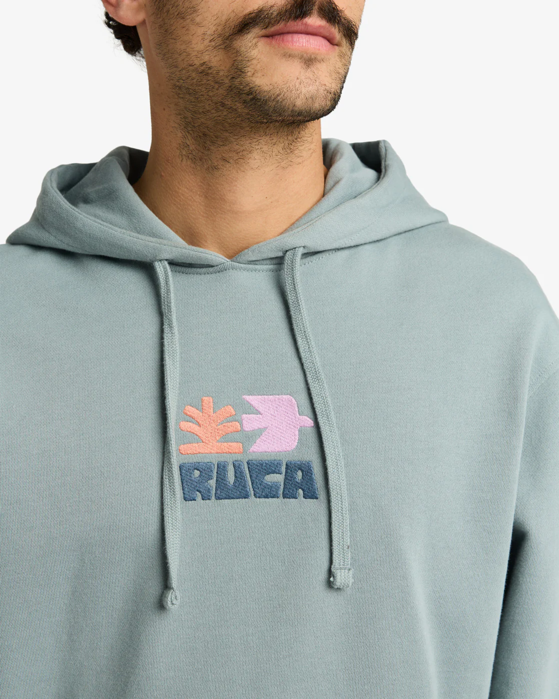 RVCA Mosaic Hoody Lead Blue - Image 5