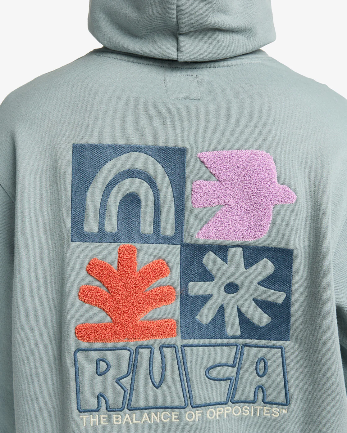 RVCA Mosaic Hoody Lead Blue - Image 6