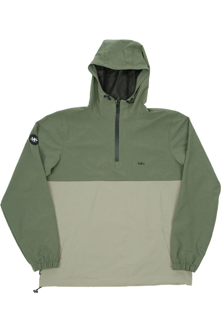 Tiki Barn Jacket In Olive Green & Stone - Image 10