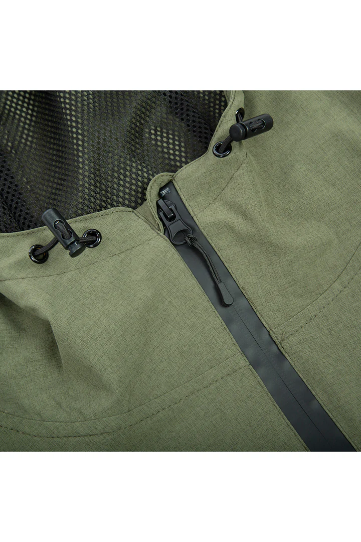 Tiki Barn Jacket In Olive Green & Stone - Image 11