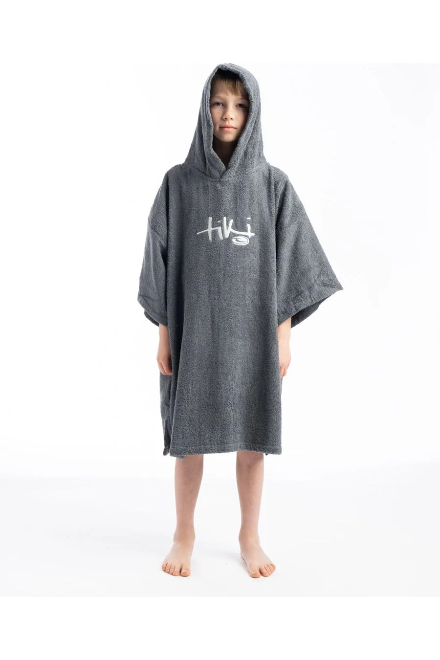 Tiki Junior Hooded Change Robe Grey - Image 3