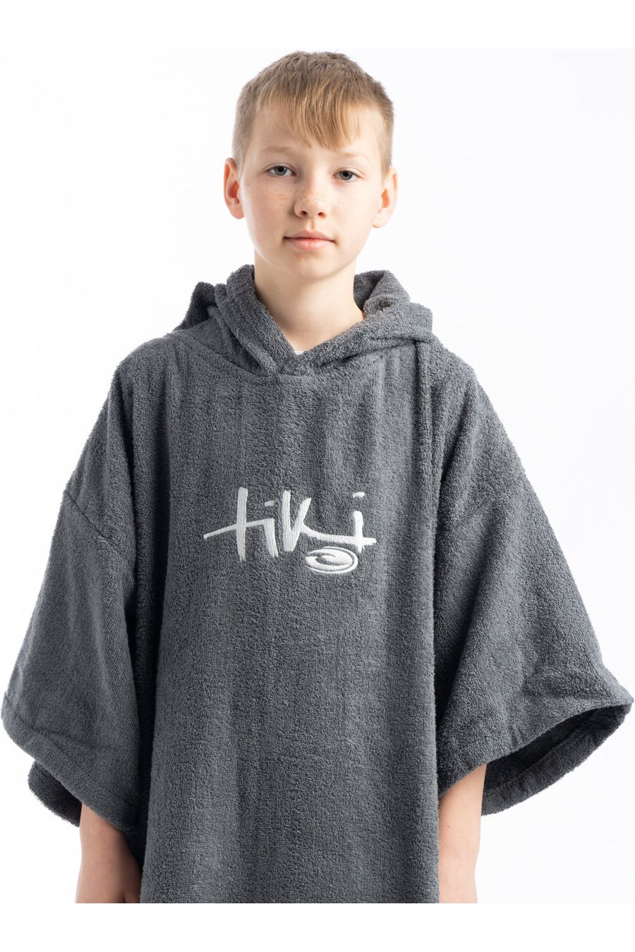 Tiki Junior Hooded Change Robe Grey - Image 4