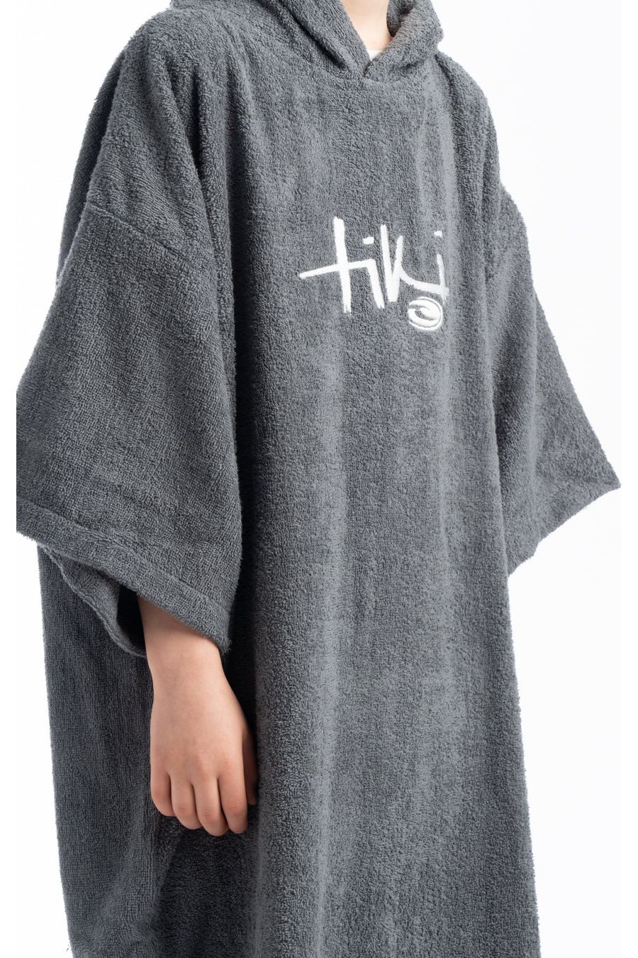 Tiki Junior Hooded Change Robe Grey - Image 5
