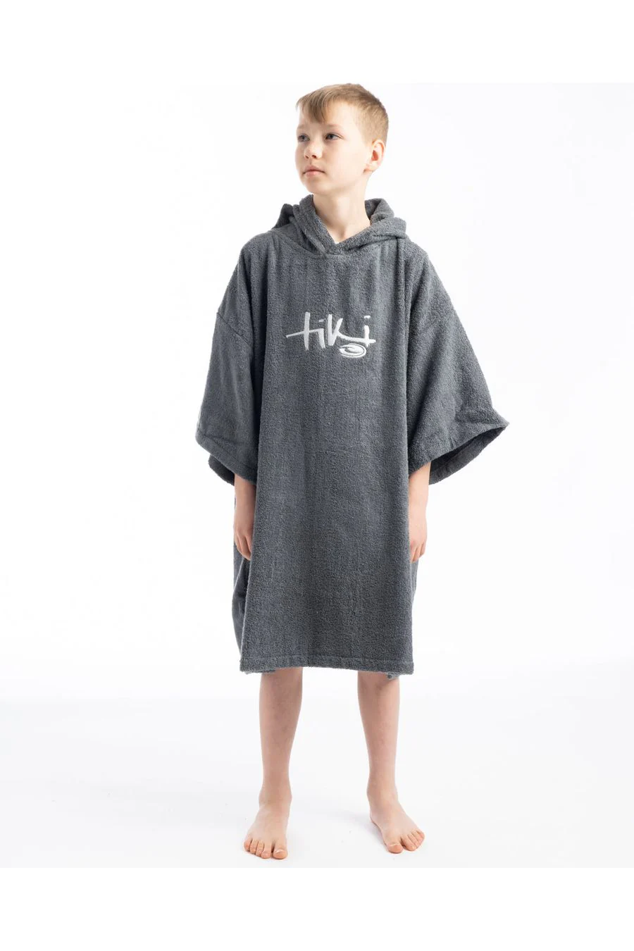 Tiki Junior Hooded Change Robe Grey - Image 6