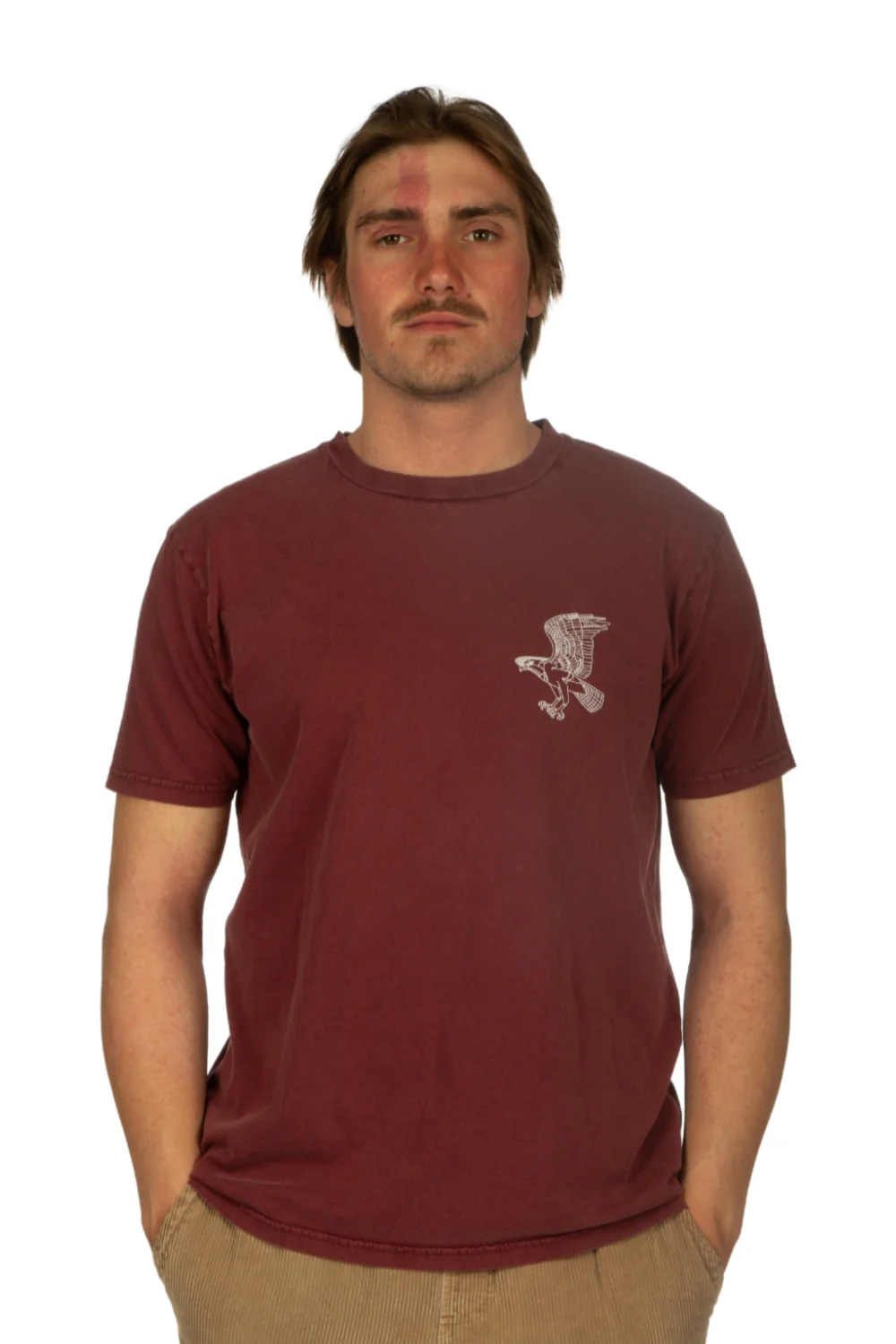 Tiki Seahawk T-Shirt Burgundy - Image 3