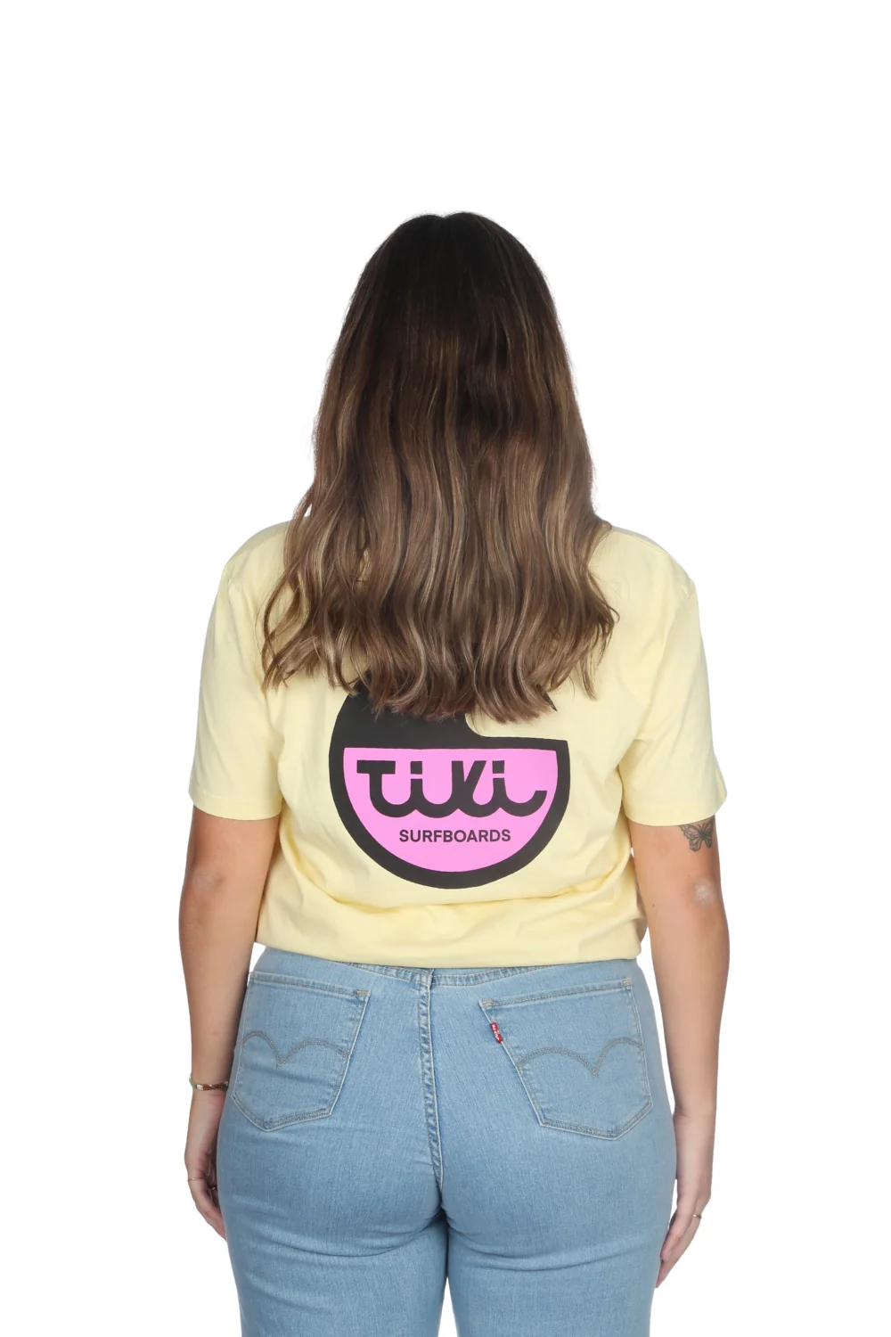 Tiki Surfboard Logo T-Shirt Butter - Image 4