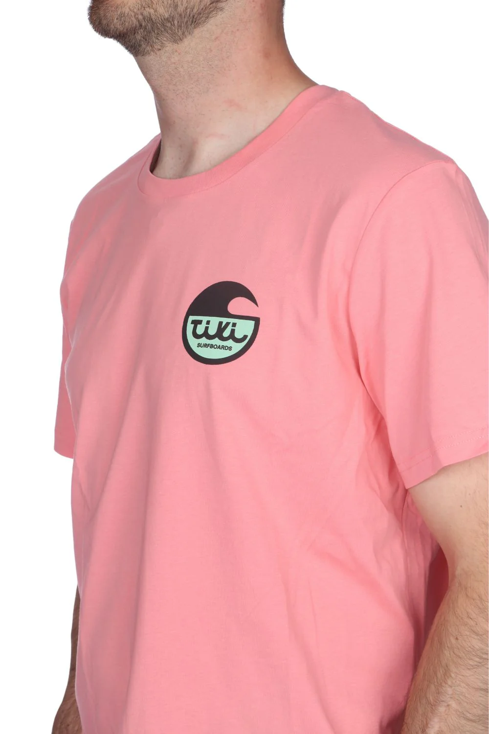 Tiki Surfboard Logo T-Shirt Logo Pink - Image 4