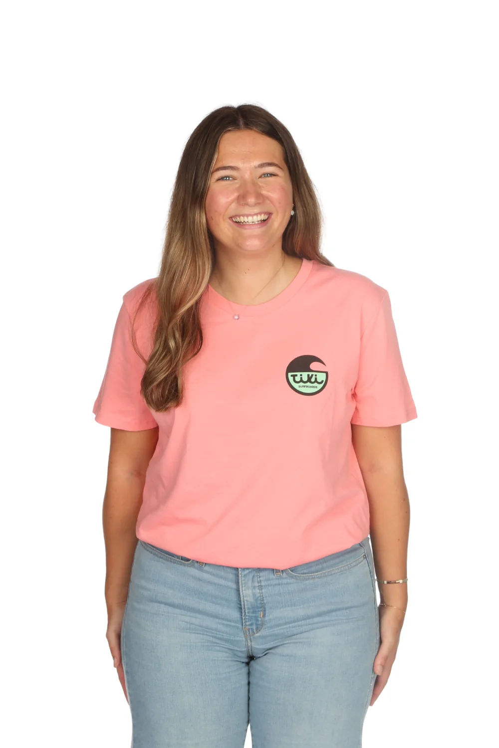 Tiki Surfboard Logo T-Shirt Logo Pink - Image 5