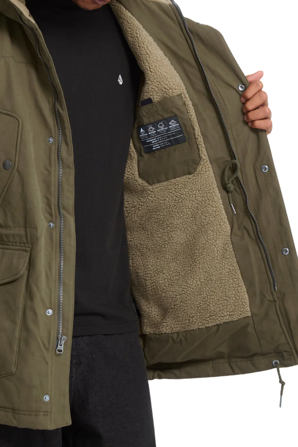 Volcom Starget 5K Parka Jacket Military - Image 6